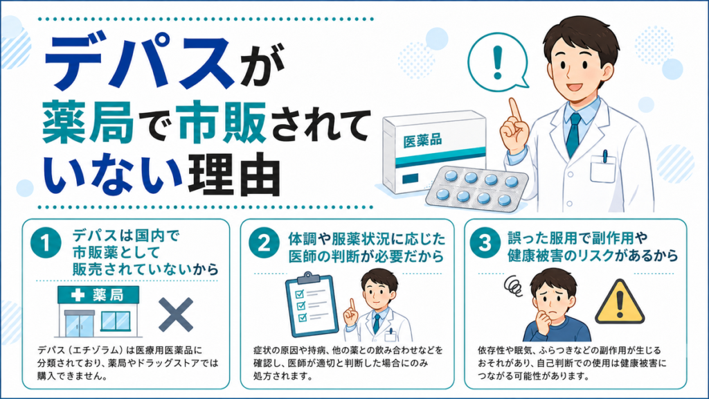 デパスが薬局で市販されていない理由