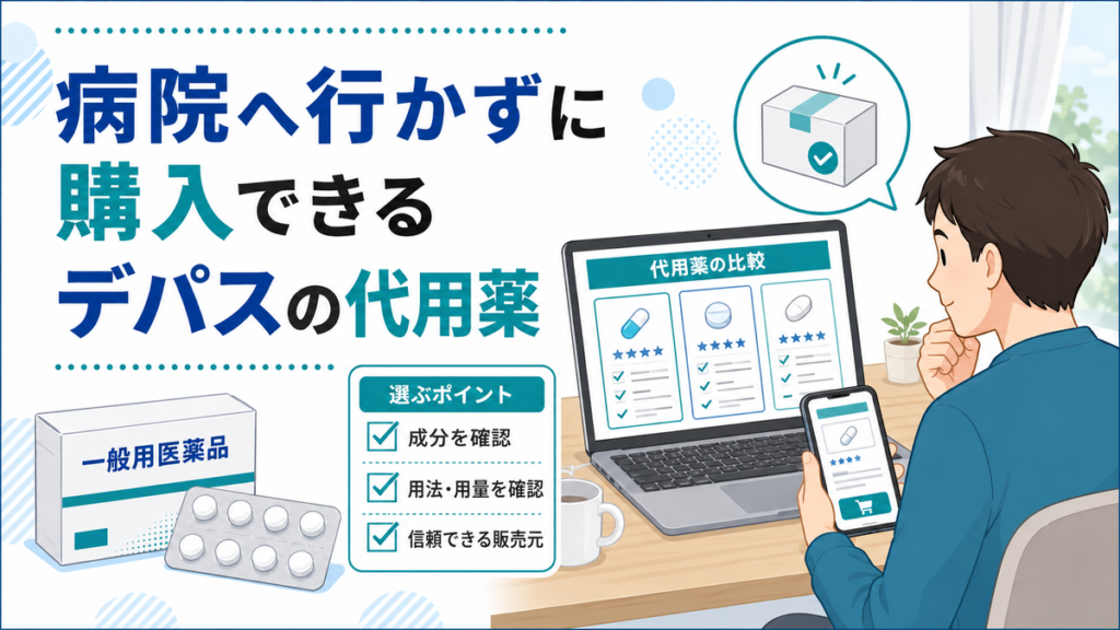 病院へ行かずに購入できるデパスの代用薬