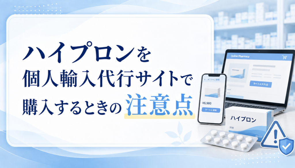 ハイプロンを個人輸入代行サイトで購入するときの注意点