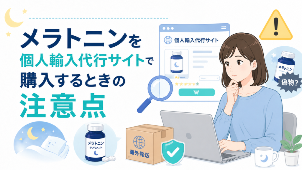 メラトニンを個人輸入代行サイトで購入するときの注意点